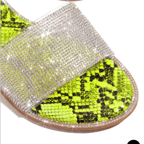 Neon Yellow Snake Slides - Picture 4 of 4